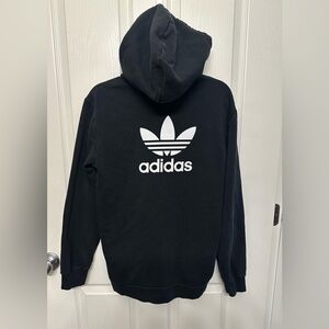 Adidas Black and White Trefoil Hoodie